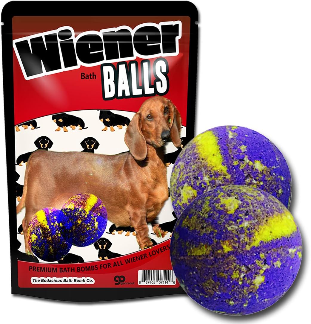 Wiener Balls Bath Bombs Funny Dachshund Gags for Dog Lovers XL Wiener Bombs Huge Bath Fizzers Weird Wiener Dog Bath Gags Jokes Weenie Dog Gags Funny Dog Gags Pranks Stocking Stuffers, funny gifts, novelty gift, gag gifts, gag and gifts, gag gifts for, gag gifts idea, funny gift, prank gifts